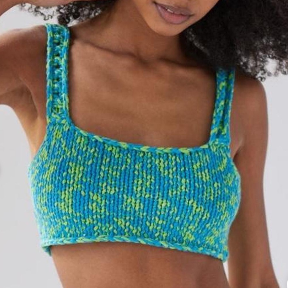 Urban Outfitters Blue & Green Knit Tank Top
